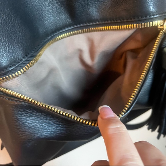 Margot Black Luxurious Leather Backpack Tassel - Picture 9 of 12